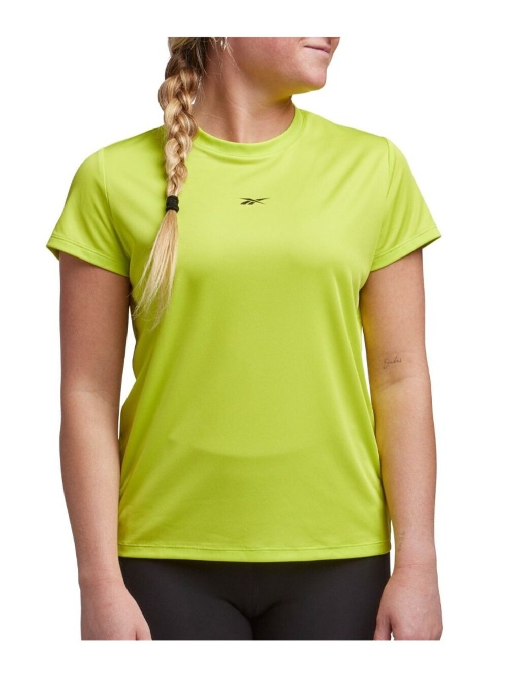 Reebok Womens Identity Performance Sleeveless Tank Top Acid Yellow Size L NWT